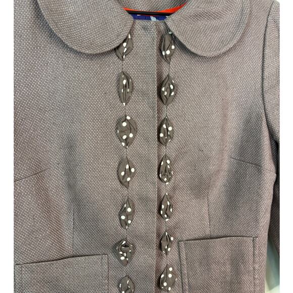 Boden Linen Blend Blazer, Size 4 Peter Pan Polka Dot - Picture 3 of 10